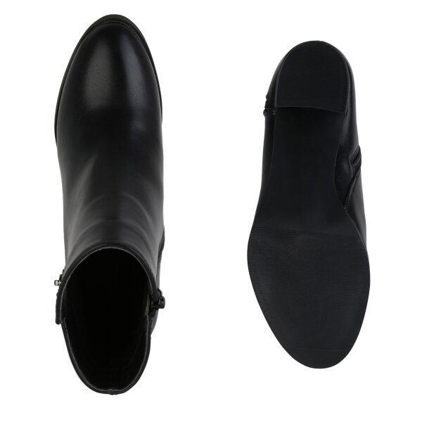 Stiefelparadies Damen Klassische Stiefeletten In Schwarz
