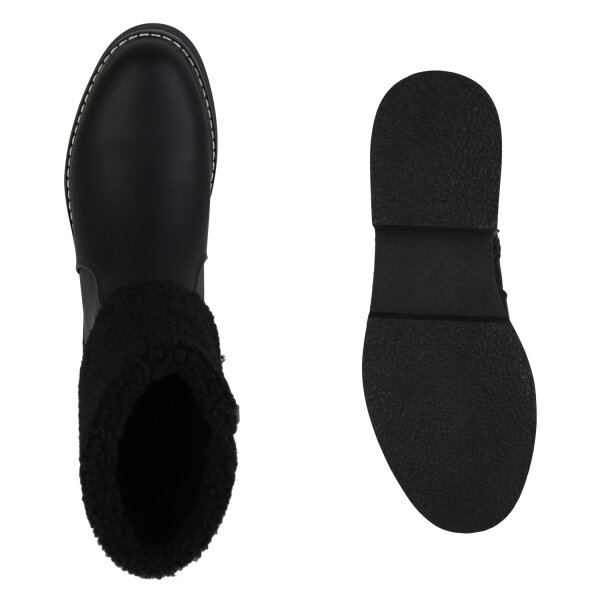 Stiefelparadies Damen Klassische Stiefeletten In Schwarz