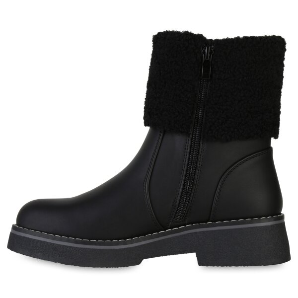 Stiefelparadies Damen Klassische Stiefeletten in Schwarz