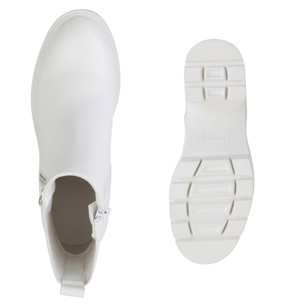 Stiefelparadies Damen Klassische Stiefeletten In Weiss