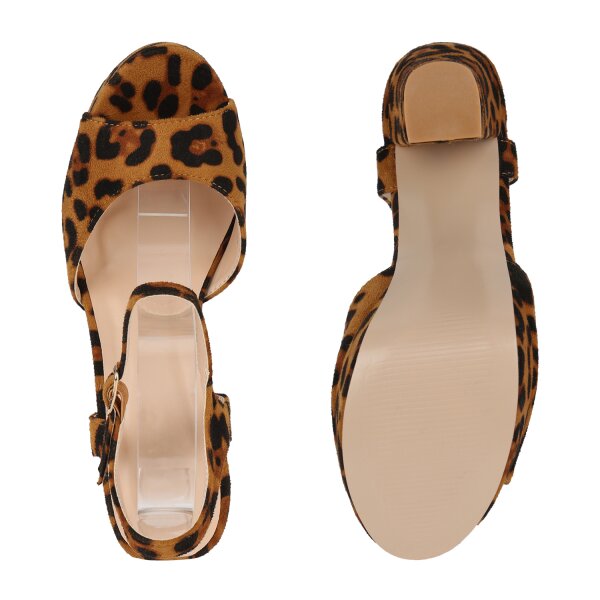 Stiefelparadies Damen Plateau Sandaletten In Leopard
