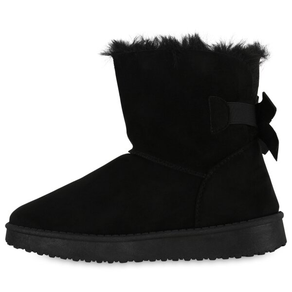 Stiefelparadies Damen Schlupfstiefeletten in Schwarz