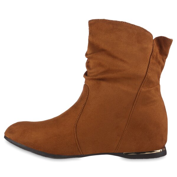 Stiefelparadies Damen Schlupfstiefeletten in Schwarz