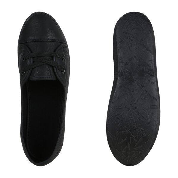 Stiefelparadies Damen Sportliche Ballerinas In Schwarz