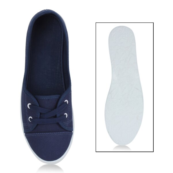 Stiefelparadies Damen Sportliche Ballerinas In Weiss