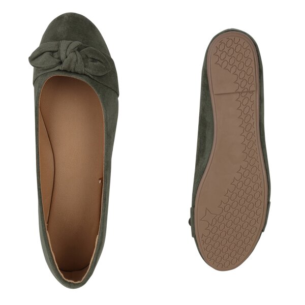 Stiefelparadies Damen Übergrößen Klassische Ballerinas In Hellblau