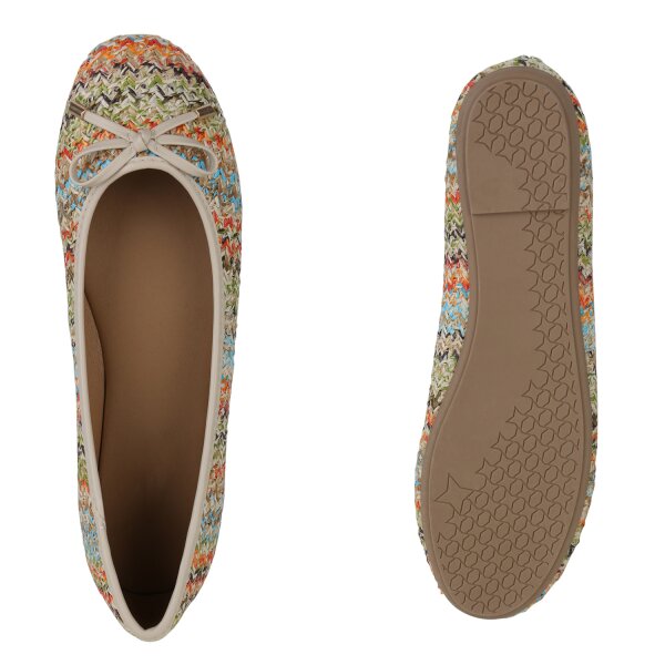 Stiefelparadies Damen Übergrößen Klassische Ballerinas In Mehrfarbig