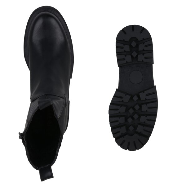 Stiefelparadies Damen Übergrößen Klassische Stiefeletten In Schwarz