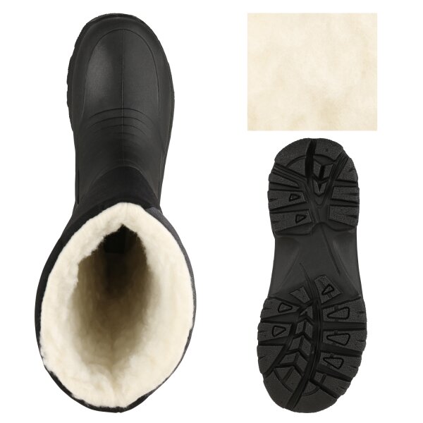 Stiefelparadies Damen Winterstiefel In Schwarz Dunkelgrau