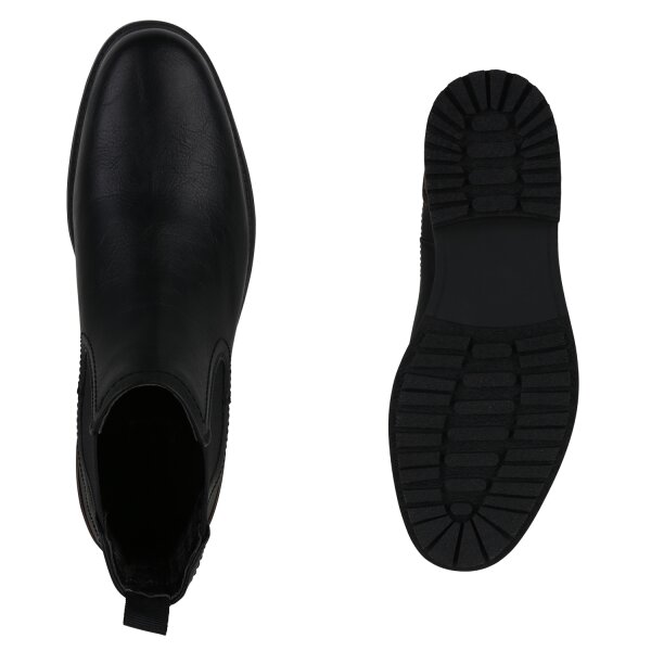 Stiefelparadies Herren Chelsea Boots In Schwarz Dunkelbraun