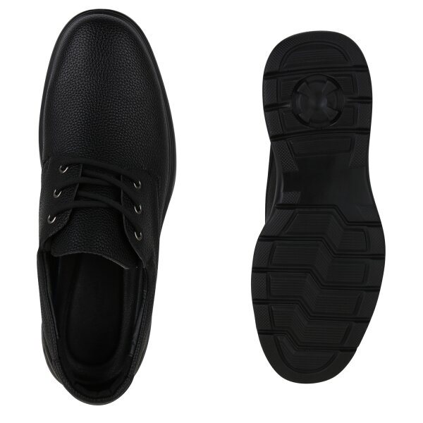 Stiefelparadies Herren Klassische Halbschuhe In Schwarz