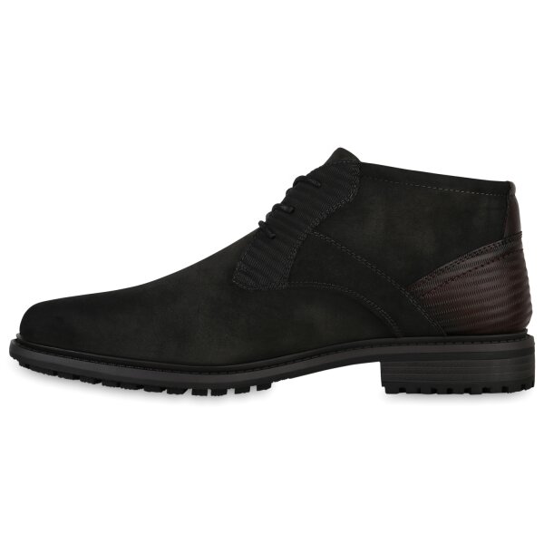 Stiefelparadies Herren Klassische Halbschuhe in Schwarz