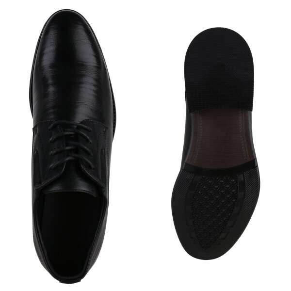 Stiefelparadies Herren Klassische Halbschuhe In Schwarz