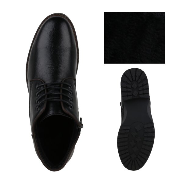 Stiefelparadies Herren Klassische Halbschuhe In Schwarz