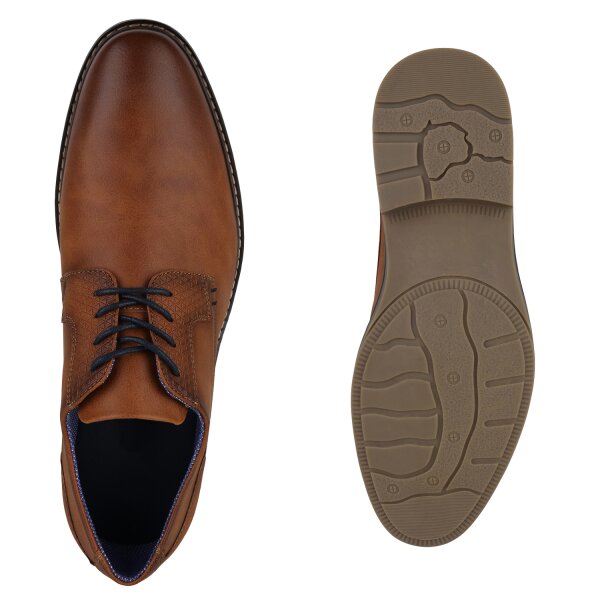 Stiefelparadies Herren Klassische Schnürer In Hellbraun