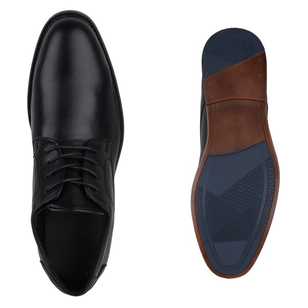 Stiefelparadies Herren Klassische Schnürer In Schwarz