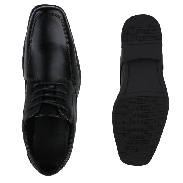 Stiefelparadies Herren Klassische Schnürer In Schwarz