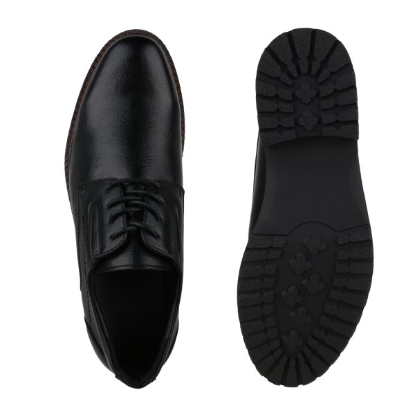 Stiefelparadies Herren Klassische Schnürer In Schwarz