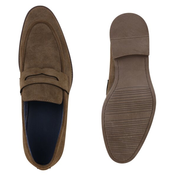 Stiefelparadies Herren Klassische Slippers In Braun