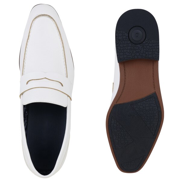 Stiefelparadies Herren Klassische Slippers In Weiss