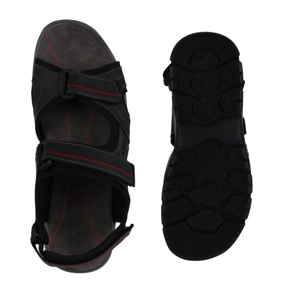 Stiefelparadies Herren Outdoor Sandalen In Schwarz Dunkelgrau
