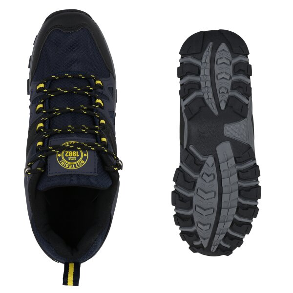 Stiefelparadies Herren Outdoor Schuhe In Dunkelblau Gelb