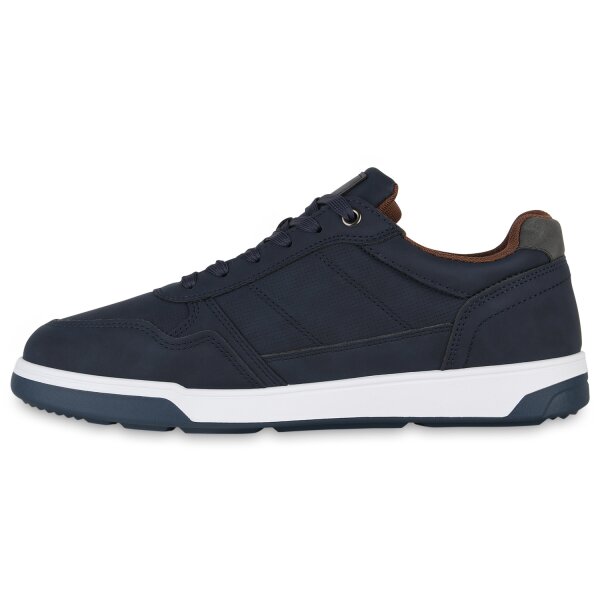 Stiefelparadies Herren Sneaker low in Schwarz Dunkelblau
