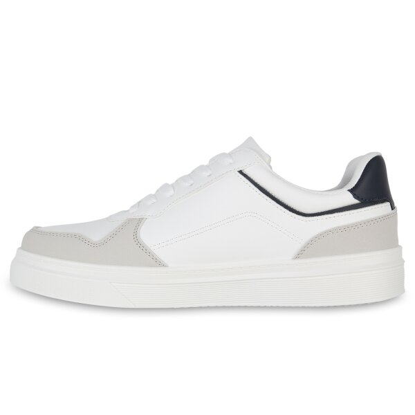 Stiefelparadies Herren Sneaker Low in Weiss Dunkelblau