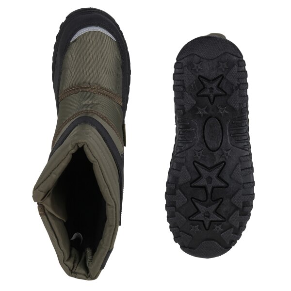 Stiefelparadies Kinder Winter Boots In Olivgrün Schwarz