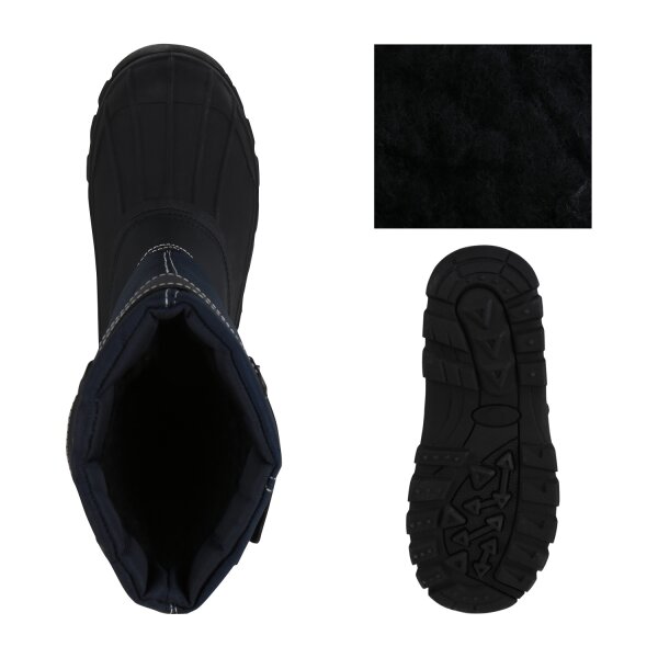 Stiefelparadies Kinder Winter Boots In Schwarz Dunkelblau