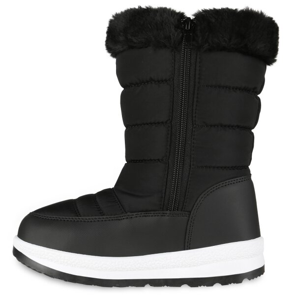 Stiefelparadies Kinder Winter Boots in Schwarz Muster