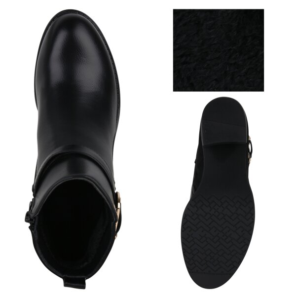 Stiefelparadies Damen Ankle Boots In Schwarz