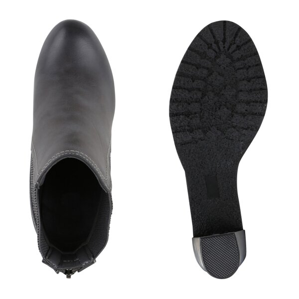 Stiefelparadies Damen Ankle Boots In Schwarz