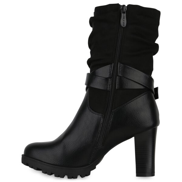 Stiefelparadies Damen Biker Boots in Schwarz