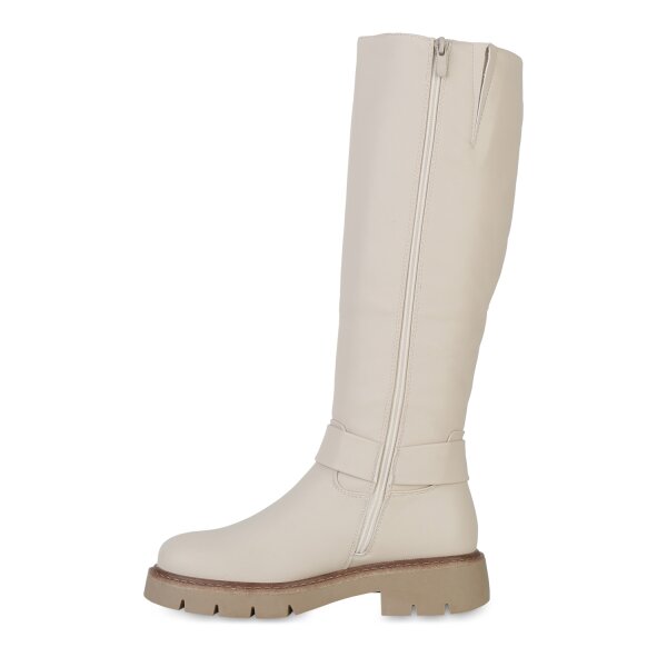 Stiefelparadies Damen Bikerstiefel in Beige