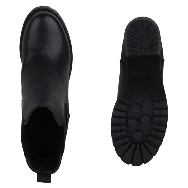Stiefelparadies Damen Chelsea Boots In Schwarz
