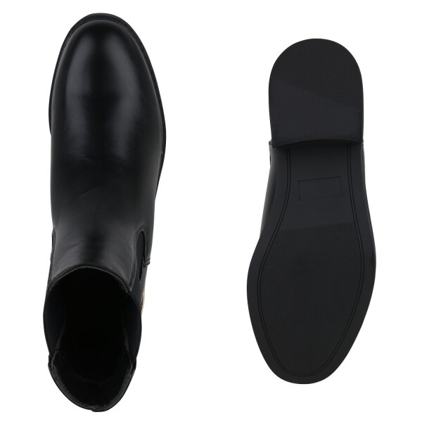Stiefelparadies Damen Chelsea Boots In Schwarz