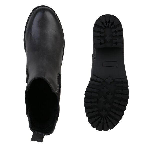 Stiefelparadies Damen Chelsea Boots In Schwarz