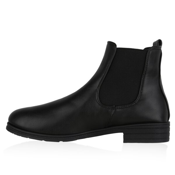 Stiefelparadies Damen Chelsea Boots in Schwarz