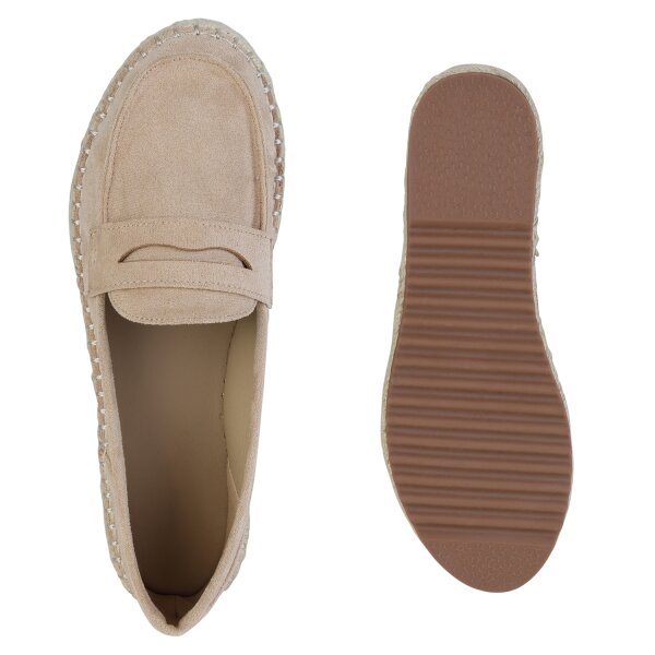 Stiefelparadies Damen Espadrilles In Beige