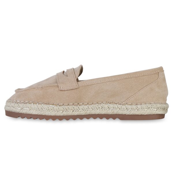 Stiefelparadies Damen Espadrilles in Beige