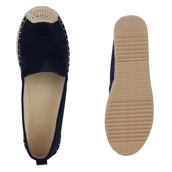 Stiefelparadies Damen Espadrilles In Dunkelblau