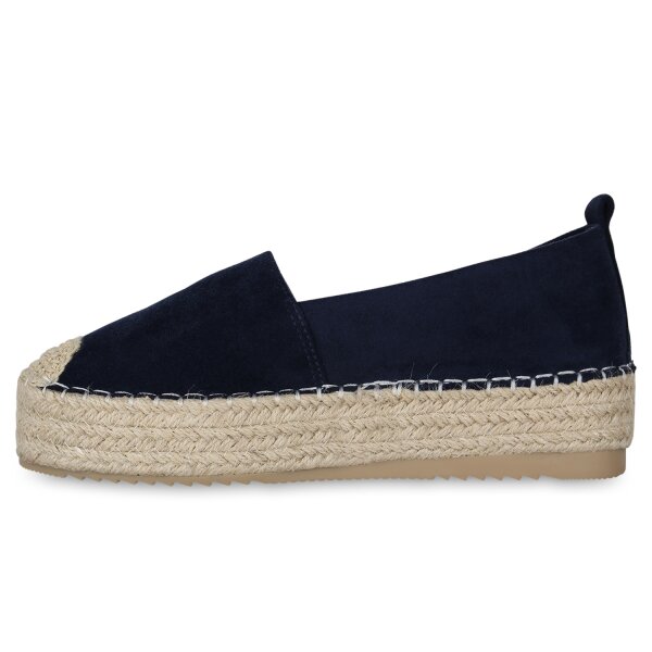 Stiefelparadies Damen Espadrilles in Dunkelblau