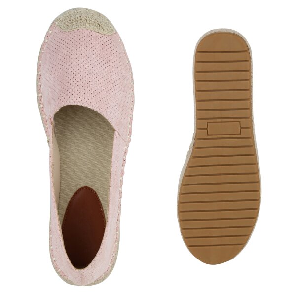 Stiefelparadies Damen Espadrilles In Rosa