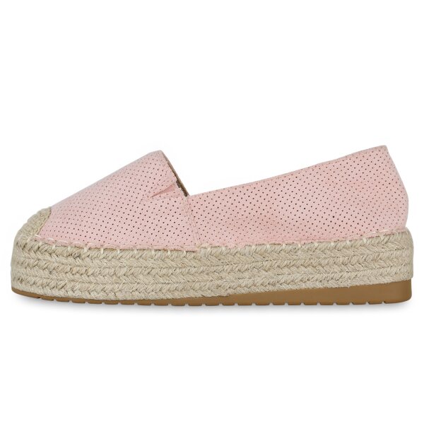Stiefelparadies Damen Espadrilles in Rosa