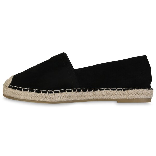 Stiefelparadies Damen Espadrilles in Schwarz