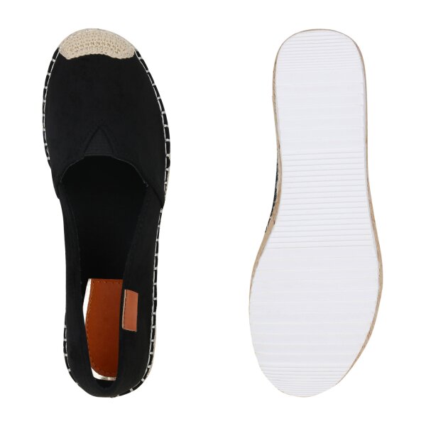 Stiefelparadies Damen Espadrilles In Schwarz