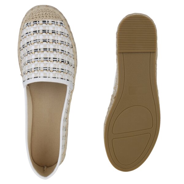 Stiefelparadies Damen Espadrilles In Weiss