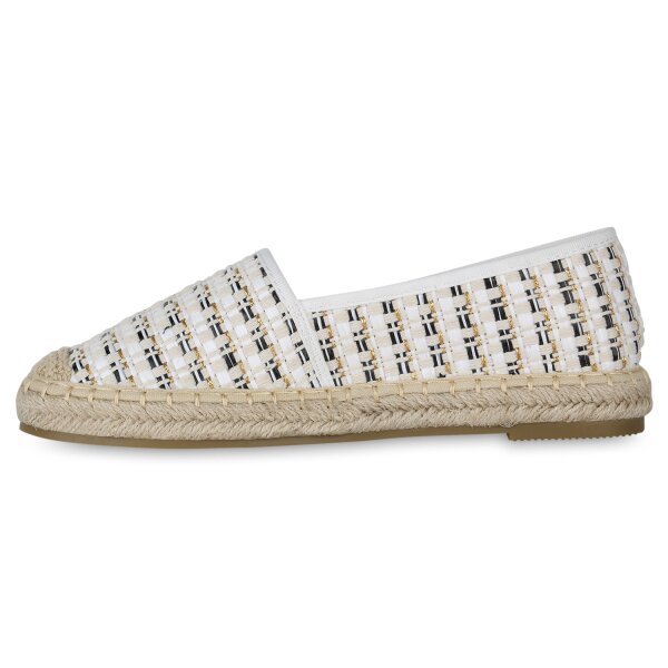 Stiefelparadies Damen Espadrilles in Weiss