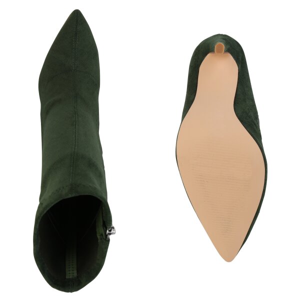 Stiefelparadies Damen High Heels In Dunkelgrün